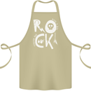 Rock Music Symbols Guitar Skull Cotton Apron 100% Organic Khaki