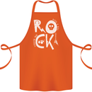Rock Music Symbols Guitar Skull Cotton Apron 100% Organic Orange