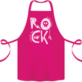 Rock Music Symbols Guitar Skull Cotton Apron 100% Organic Pink