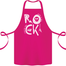 Rock Music Symbols Guitar Skull Cotton Apron 100% Organic Pink