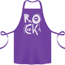 Rock Music Symbols Guitar Skull Cotton Apron 100% Organic Purple