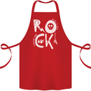 Rock Music Symbols Guitar Skull Cotton Apron 100% Organic Red