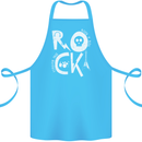 Rock Music Symbols Guitar Skull Cotton Apron 100% Organic Turquoise
