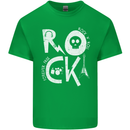 Rock Music Symbols Guitar Skull Kids T-Shirt Childrens Irish Green