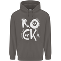 Rock Music Symbols Guitar Skull Mens 80% Cotton Hoodie Charcoal