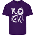 Rock Music Symbols Guitar Skull Mens Cotton T-Shirt Tee Top Purple