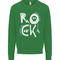 Rock Music Symbols Guitar Skull Mens Sweatshirt Jumper Irish Green