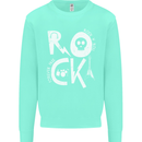 Rock Music Symbols Guitar Skull Mens Sweatshirt Jumper Peppermint