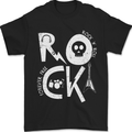 Rock Music Symbols Guitar Skull Mens T-Shirt 100% Cotton Black