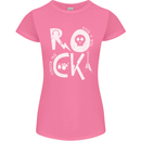 Rock Music Symbols Guitar Skull Womens Petite Cut T-Shirt Azalea