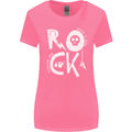Rock Music Symbols Guitar Skull Womens Wider Cut T-Shirt Azalea