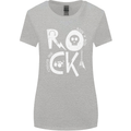 Rock Music Symbols Guitar Skull Womens Wider Cut T-Shirt Sports Grey
