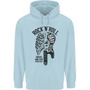 Rock N Roll Forever and Ever Guitar Childrens Kids Hoodie Light Blue