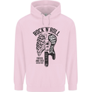 Rock N Roll Forever and Ever Guitar Childrens Kids Hoodie Light Pink