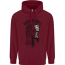 Rock N Roll Forever and Ever Guitar Childrens Kids Hoodie Maroon
