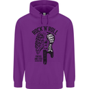 Rock N Roll Forever and Ever Guitar Childrens Kids Hoodie Purple