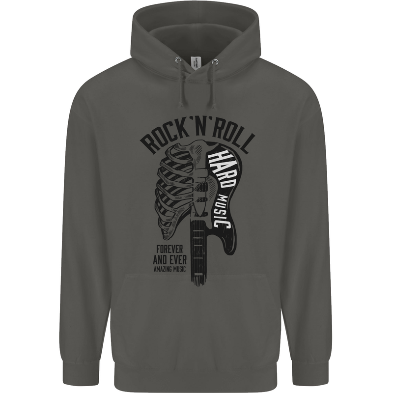 Rock N Roll Forever and Ever Guitar Childrens Kids Hoodie Storm Grey