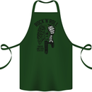 Rock N Roll Forever and Ever Guitar Cotton Apron 100% Organic Forest Green