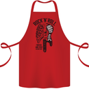 Rock N Roll Forever and Ever Guitar Cotton Apron 100% Organic Red