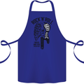 Rock N Roll Forever and Ever Guitar Cotton Apron 100% Organic Royal Blue