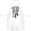Rock N Roll Forever and Ever Guitar Cotton Apron 100% Organic White