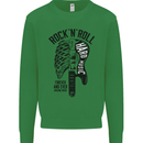 Rock N Roll Forever and Ever Guitar Kids Sweatshirt Jumper Irish Green