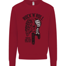 Rock N Roll Forever and Ever Guitar Kids Sweatshirt Jumper Red