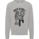 Rock N Roll Forever and Ever Guitar Kids Sweatshirt Jumper Sports Grey