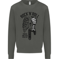 Rock N Roll Forever and Ever Guitar Kids Sweatshirt Jumper Storm Grey