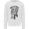 Rock N Roll Forever and Ever Guitar Kids Sweatshirt Jumper White