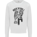 Rock N Roll Forever and Ever Guitar Kids Sweatshirt Jumper White