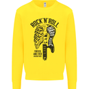 Rock N Roll Forever and Ever Guitar Kids Sweatshirt Jumper Yellow