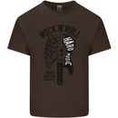 Rock N Roll Forever and Ever Guitar Kids T-Shirt Childrens Chocolate