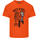 Rock N Roll Forever and Ever Guitar Kids T-Shirt Childrens Orange