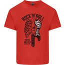 Rock N Roll Forever and Ever Guitar Kids T-Shirt Childrens Red