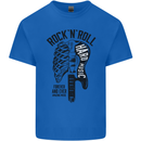 Rock N Roll Forever and Ever Guitar Kids T-Shirt Childrens Royal Blue