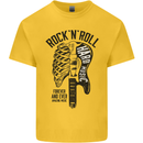Rock N Roll Forever and Ever Guitar Kids T-Shirt Childrens Yellow