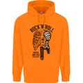 Rock N Roll Forever and Ever Guitar Mens 80% Cotton Hoodie Orange