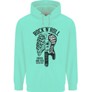 Rock N Roll Forever and Ever Guitar Mens 80% Cotton Hoodie Peppermint