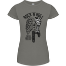 Rock N Roll Forever and Ever Guitar Womens Petite Cut T-Shirt Charcoal