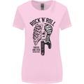 Rock N Roll Forever and Ever Guitar Womens Wider Cut T-Shirt Light Pink
