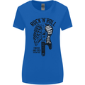Rock N Roll Forever and Ever Guitar Womens Wider Cut T-Shirt Royal Blue