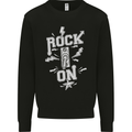 Rock On Funny Music Heavy Metal Guitar Kids Sweatshirt Jumper Black