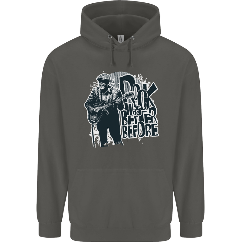 Rock Was Better Before Electric Guitar Music Childrens Kids Hoodie Storm Grey