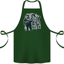 Rock Was Better Before Electric Guitar Music Cotton Apron 100% Organic Forest Green