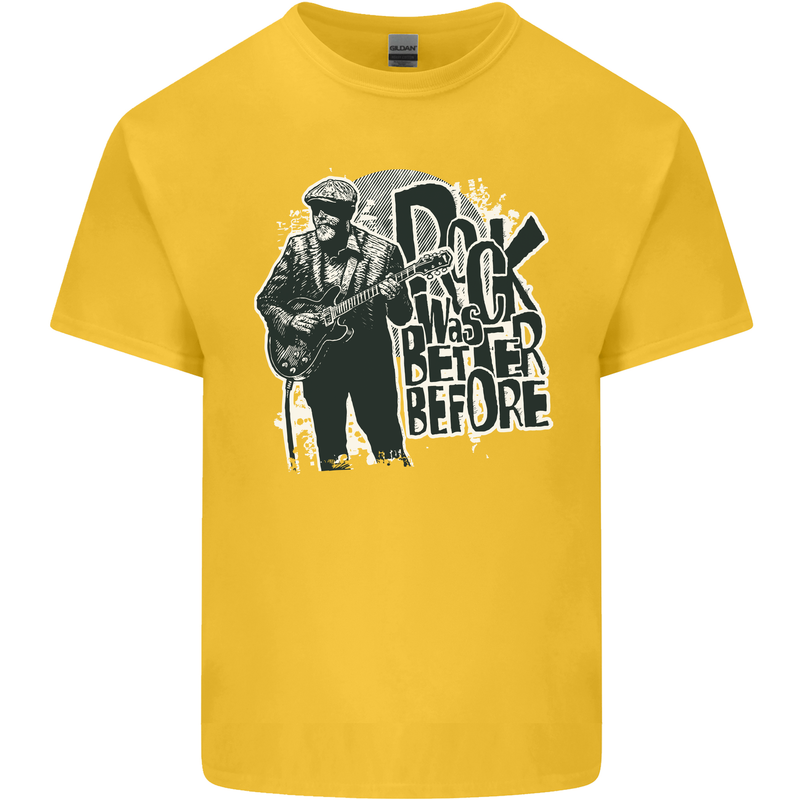 Rock Was Better Before Electric Guitar Music Kids T-Shirt Childrens Yellow
