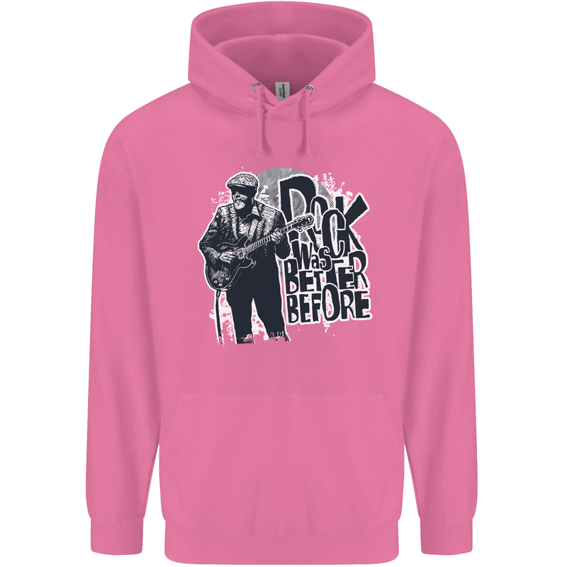 Rock Was Better Before Electric Guitar Music Mens 80% Cotton Hoodie Azelea