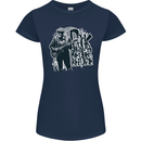 Rock Was Better Before Electric Guitar Music Womens Petite Cut T-Shirt Navy Blue