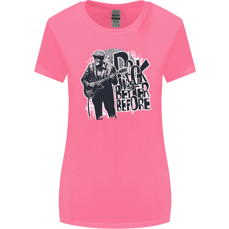 Rock Was Better Before Electric Guitar Music Womens Wider Cut T-Shirt Azalea