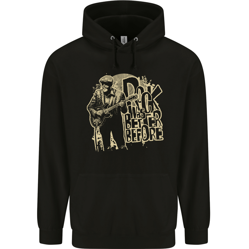 Rock Was Better Before Guitar Music Childrens Kids Hoodie Black